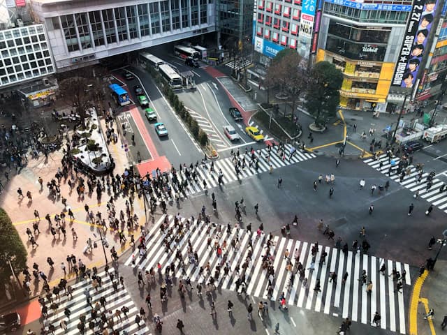 东京涩谷十字路口